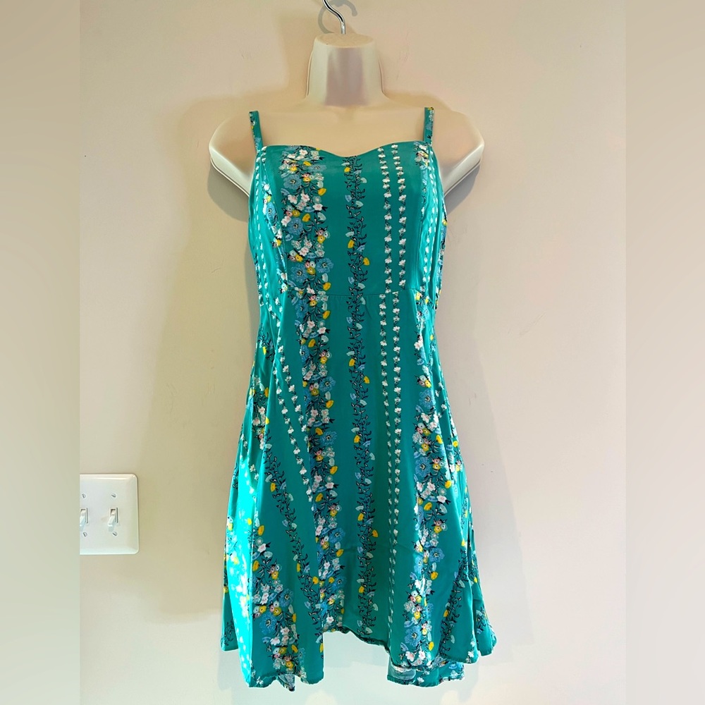 Minty Floral Sundress - Old Navy